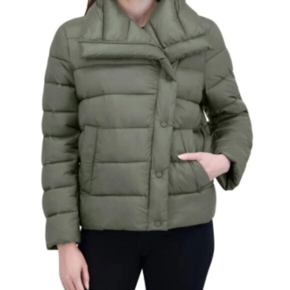 NWT Tahari Women’s Puffer Jacket Water Repellent Premium Insulation Green XL - Picture 1 of 10